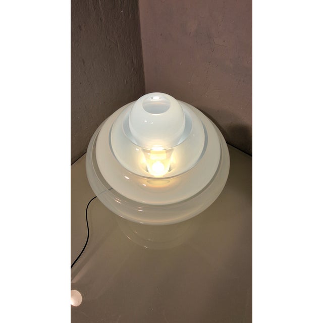 1980s Lotus Table Lamp in Irridescent Murano Glass by Carlo Nason for Mazzega, 1980s For Sale - Image 5 of 12