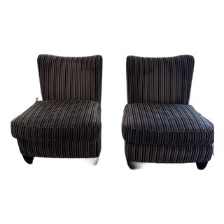 1990s Barbara Barry Slipper Chairs for Baker Furniture For Sale