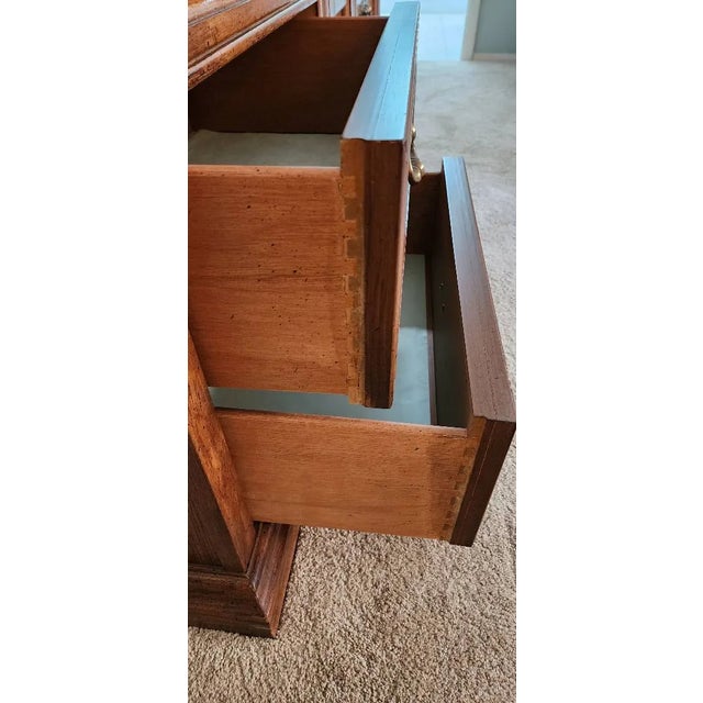 1970s Stanley Furniture Spanish Mediterranean Carved Oak Dresser Set - A Pair For Sale In Baltimore - Image 6 of 13