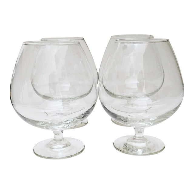 Mid 20th Century Libbey Glass Brandy Snifters #8410 - Set of Four 32oz Glasses For Sale