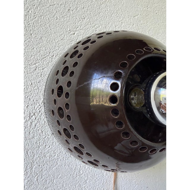Ceramic Ceramic Wall Light in the style of Pelletier, 1960s For Sale - Image 7 of 18