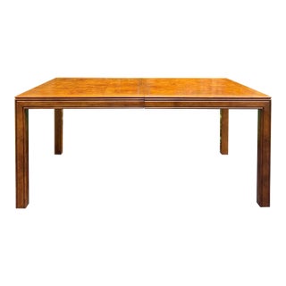 Vintage Henredon Burlwood Parsons Dining Table For Sale