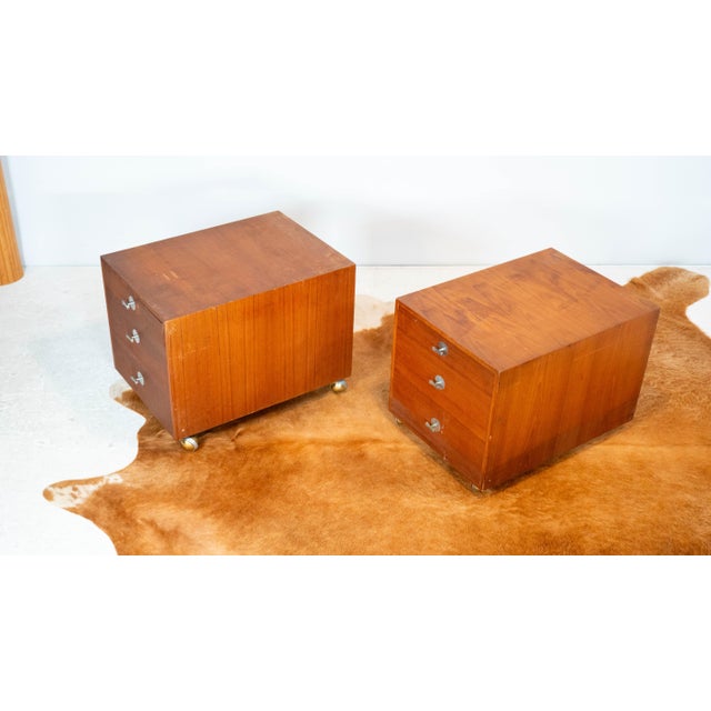 France & Son 1960s Finn Juhl France and Son Rolling Cabinets - A Pair For Sale - Image 4 of 13