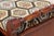 Vintage English-Style Mahogany Hall Bench With Shoe Storage Cabinet & Upholstered Seat For Sale - Image 9 of 11