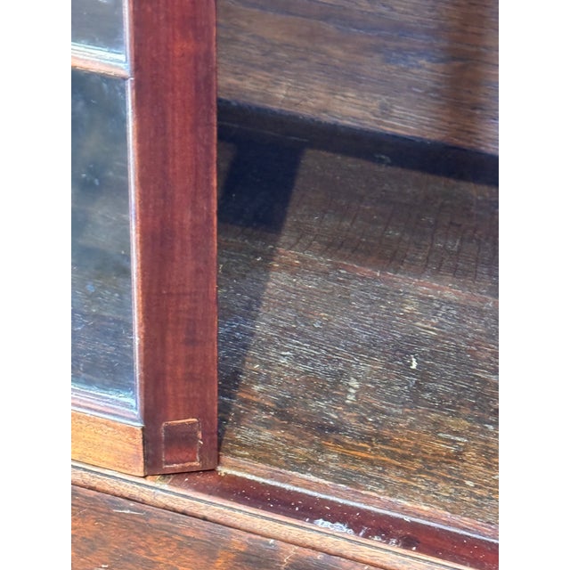 Early 19th Century Small Glass-Front Breakfront For Sale - Image 13 of 14