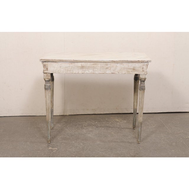 Taupe 18th C. Italian Console W/Faux Marble Top For Sale - Image 8 of 12
