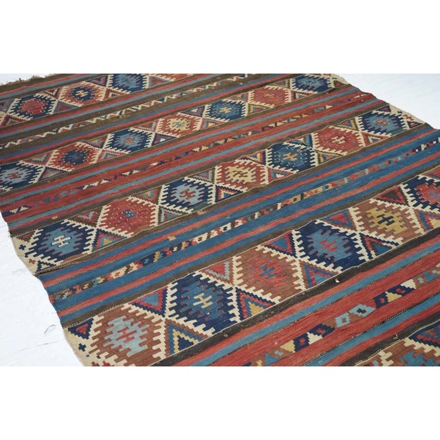 Antique Kilim Rug 5'9'' x 10'5'' For Sale - Image 11 of 12