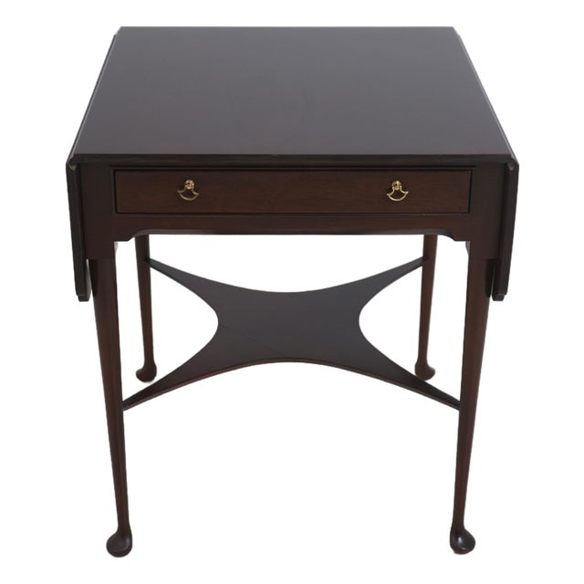 Madison Square Mahogany Drop Leaf Occasional Table For Sale