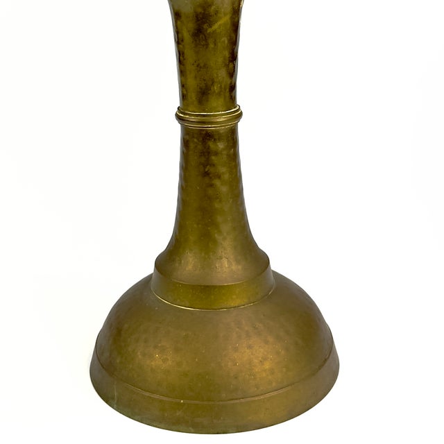 Metal Gargantuan 30" Tall Vintage Hammered Brass Baluster Floor Vase For Sale - Image 7 of 14
