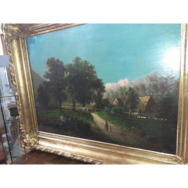 Louis Philippe Era Artist, Landscape, 1800s, Oil on Canvas, Framed For Sale - Image 3 of 15