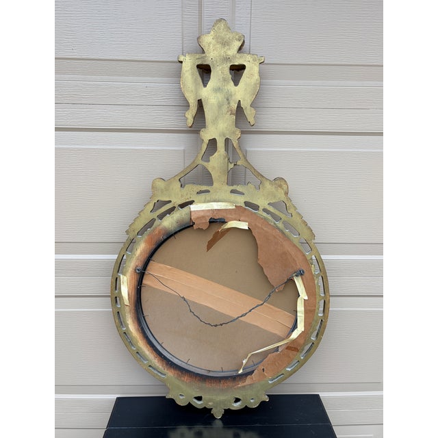 Mid-20th Century Robert Adam Style Giltwood Convex Wall Mirror For Sale - Image 13 of 13
