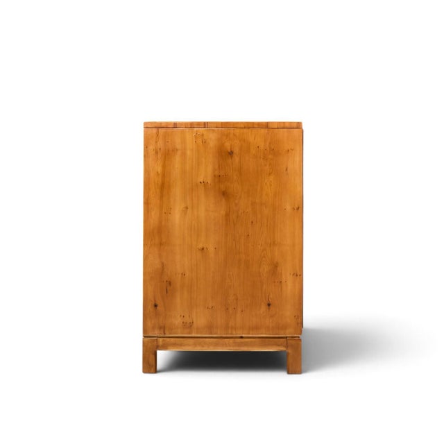 Mid 20th Century Hickory Manufacturing Mid Century Walnut and Brass Campaign Dresser For Sale - Image 5 of 9