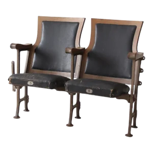 Antique Theatre Seats Pair