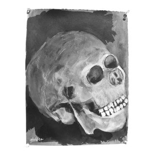 "Halloween" Contemporary Still Life Gouache and Charcoal Drawing by Martha Holden For Sale