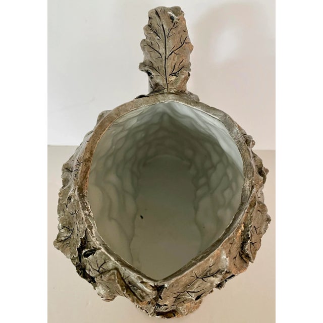 Grape Italian Spelter Pitcher From 80's For Sale - Image 4 of 12