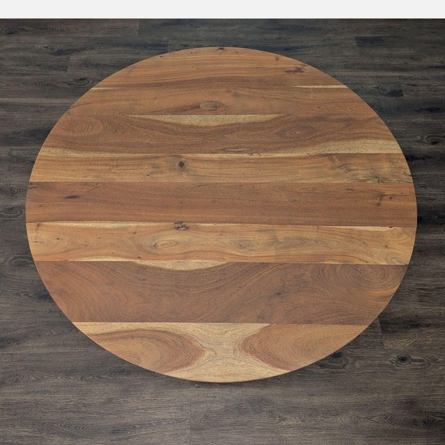 Industrial Crate & Barrel Revolve Dining Table For Sale - Image 3 of 4