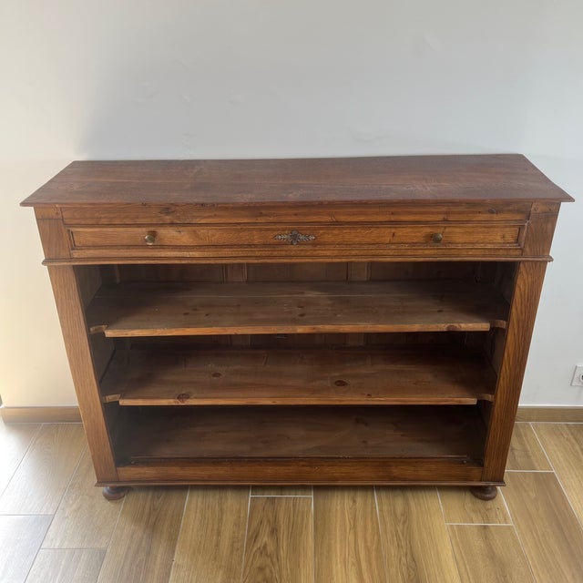 Open Oak Sideboard, 1930s-1950s For Sale - Image 4 of 18