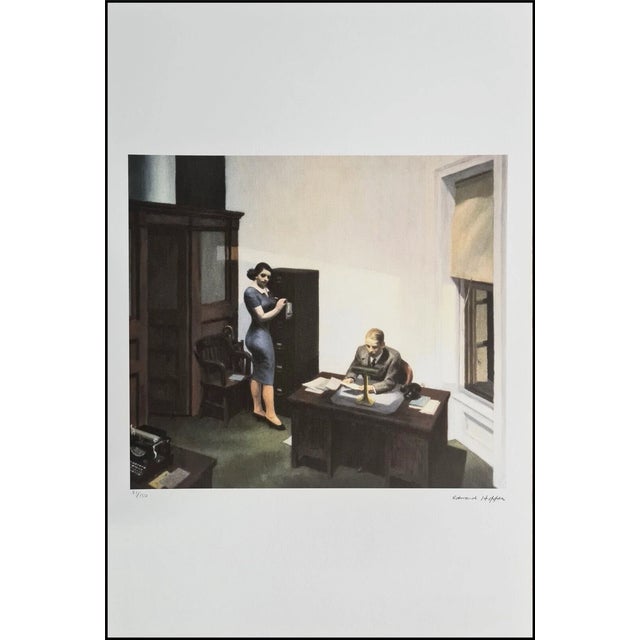 Black After Edward Hopper, Office at Night, 1990s, Print For Sale - Image 8 of 8