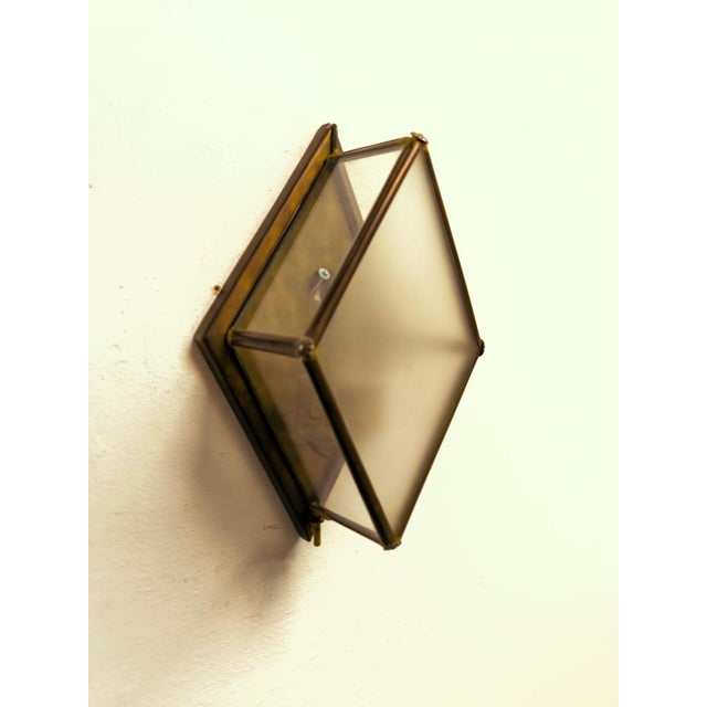 Mid-Century Modern Vintage Brass Lantern with Glass, 1960s For Sale - Image 3 of 18
