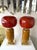 Contemporary Pair of Brass and Red Murano Glass Bulb Shade Lamps, Italy For Sale - Image 6 of 12