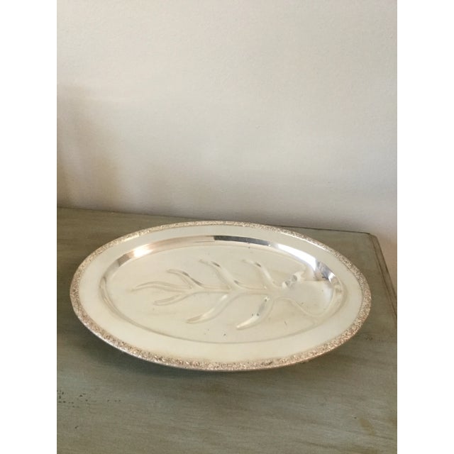 Vintage 1950s Trent Silver on Copper Meat Platter #4004 For Sale - Image 11 of 12