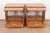 1960s John Widdicomb Mid-Century Modern Hollywood Regency Chinoiserie Burled Walnut Nightstands, Newly Refinished For Sale - Image 5 of 12
