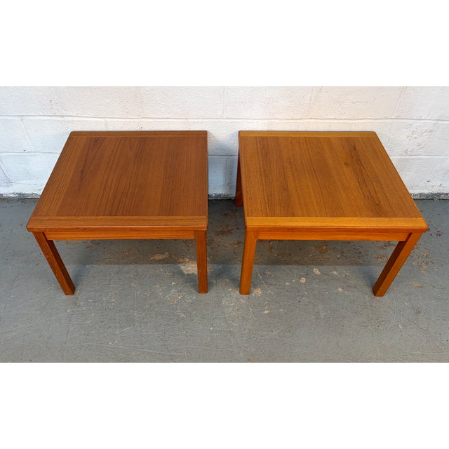 Brown Danish Mid 20th Century Teak End Tables by Interform Collection For Sale - Image 8 of 15