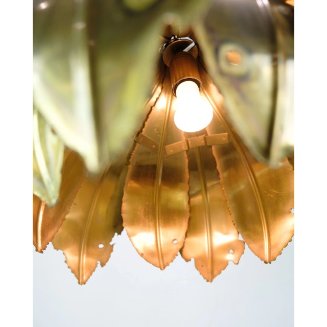 Ceiling Lamp in Brass attributed to Sven Aage Holm Sørensen, 1960s For Sale - Image 4 of 11