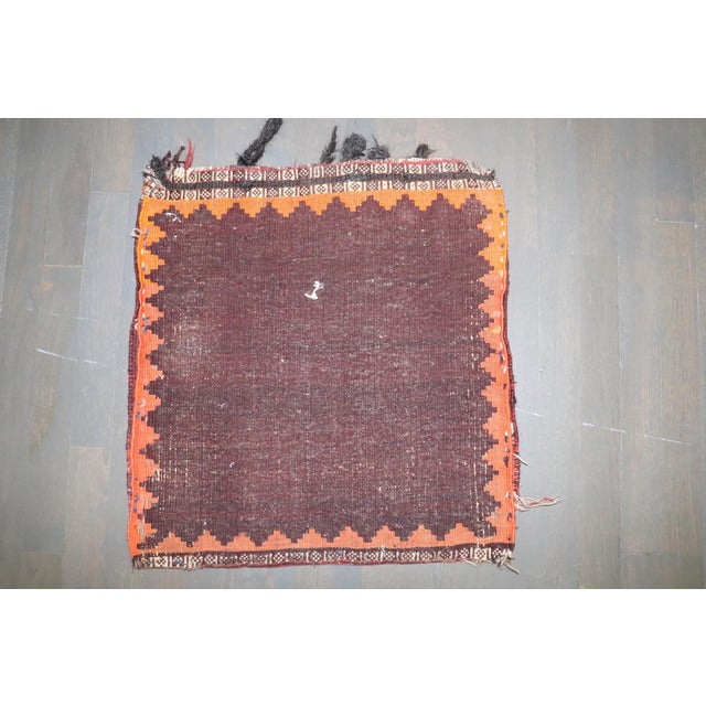 Worn Red Tribal Persian Bagface Rug no. j4213 For Sale - Image 4 of 4