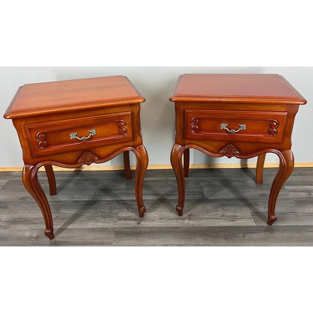 Beautiful pair of bedside tables in the Louis style , perfect for adding a sophisticated touch to your home. These tables...