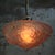 1920s Art Nouveau French Brass and Pink Pressed Glass Pendant Light, 1920s For Sale - Image 5 of 8