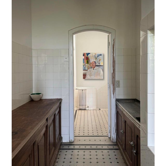 Portrait of a Chef, 1967, Oil on Canvas For Sale - Image 4 of 6