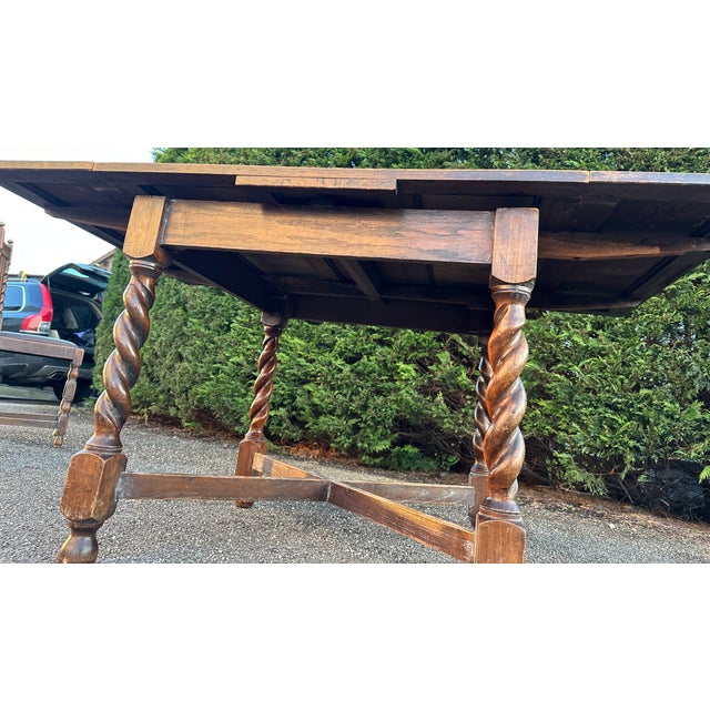 Antique Wooden Dining Set, Set of 5 For Sale - Image 11 of 18