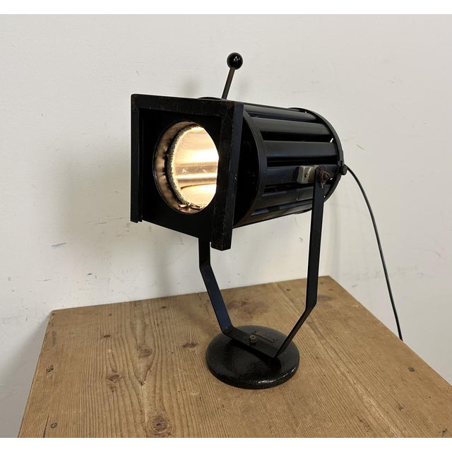 Vintage Black Theatre Spotlight Table Lamp, 1960s For Sale - Image 17 of 18