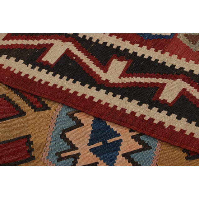 Vintage Tribal Kilim in Brick Red With Bold Geometric Patterns - Rug & Kilim For Sale In New York - Image 6 of 7