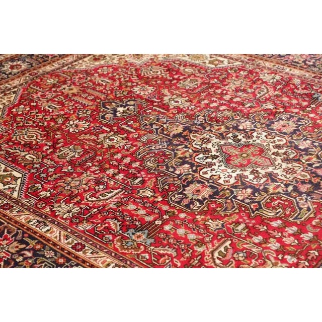 Textile Middle Eastern Hand-Knotted Tabriz Rug For Sale - Image 7 of 11