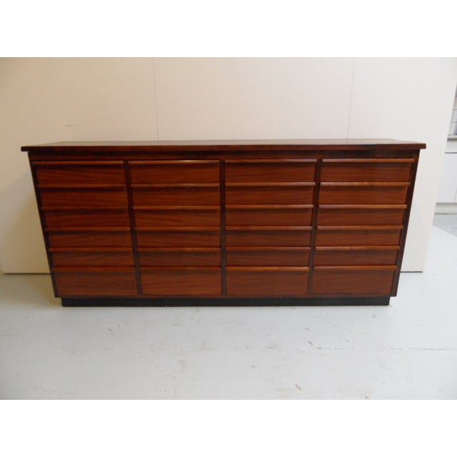 Vintage Dutch Mahogany Shop Filing Cabinet with 24 Drawers, 1930s For Sale - Image 12 of 13