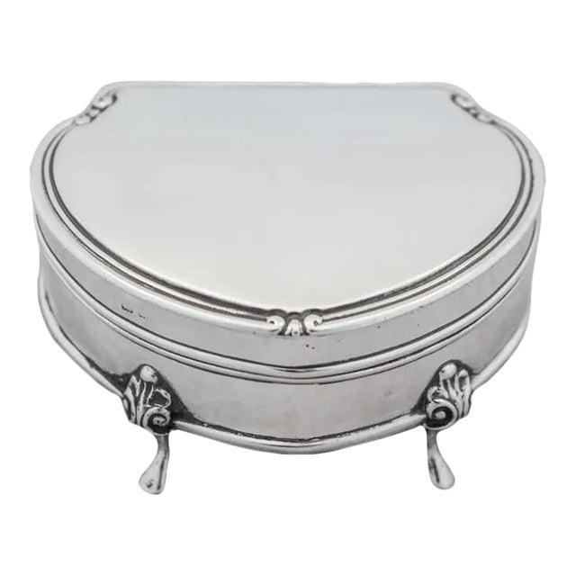 1916 Sterling Silver Ring Box For Sale