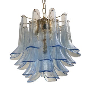 Blue Selle Murano Glass Chandelier by Simoeng For Sale