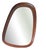 Large Sculptural Mahogany Wall Mirror from AB Glas & Trä Hovmantorp, 1960s For Sale