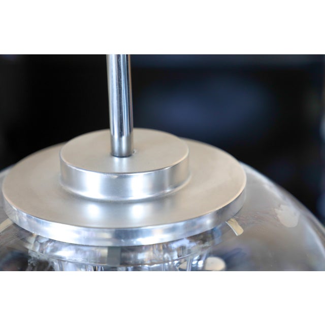 Gray Vintage Smoked Glass Bubble Globe Pendant Light from Doria Leuchten, 1970s For Sale - Image 8 of 18