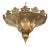 Vintage Moroccan Chandelier Polished Gold Brass in Alberto Pinto Moorish Style For Sale
