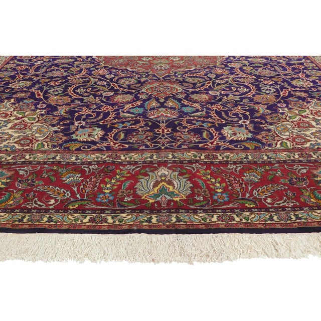 Mid 20th Century Vintage Persian Tabriz Rug, 09'08 X 1211. For Sale - Image 4 of 11