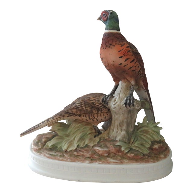 Ring-Necked Pheasant Family C-7251 Limited Edition Napcoware Japan Vintage 1950s-60s For Sale