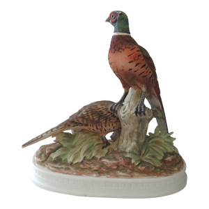 Ring-Necked Pheasant Family C-7251 Limited Edition Napcoware Japan Vintage 1950s-60s