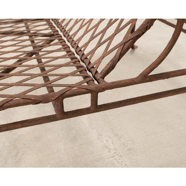 Rose Tarlow Melrose House Twig Iron Garden Chaise Lounge For Sale - Image 14 of 18