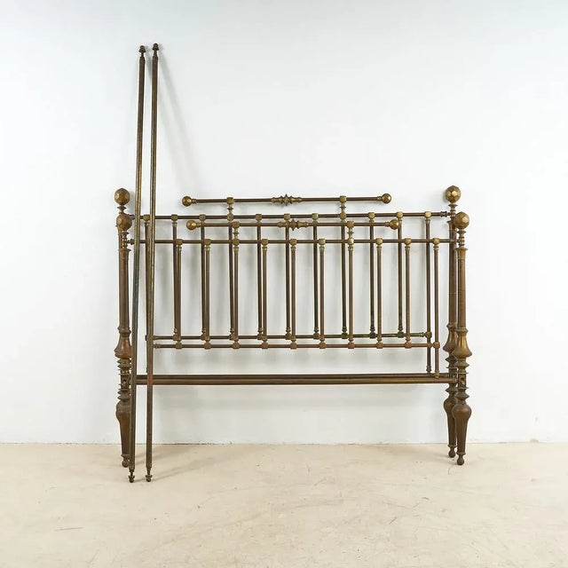 Vintage Brass Bedframe For Sale - Image 5 of 9
