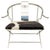 Ming Style Horseshoe Back Armchair in Polished Stainless Steel and Cowhide For Sale - Image 13 of 13
