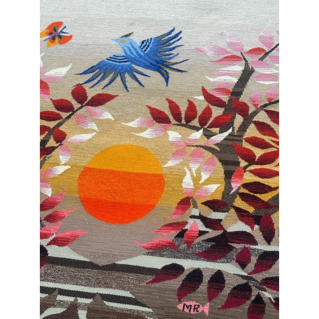 French Tapestry by Michèle Ray Arbre Dor for Aubusson, 1950s For Sale - Image 6 of 18