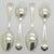 Vintage Italian Handmade Genuine Silver Sugar Spoons, 1970s, Set of 4 For Sale - Image 6 of 12